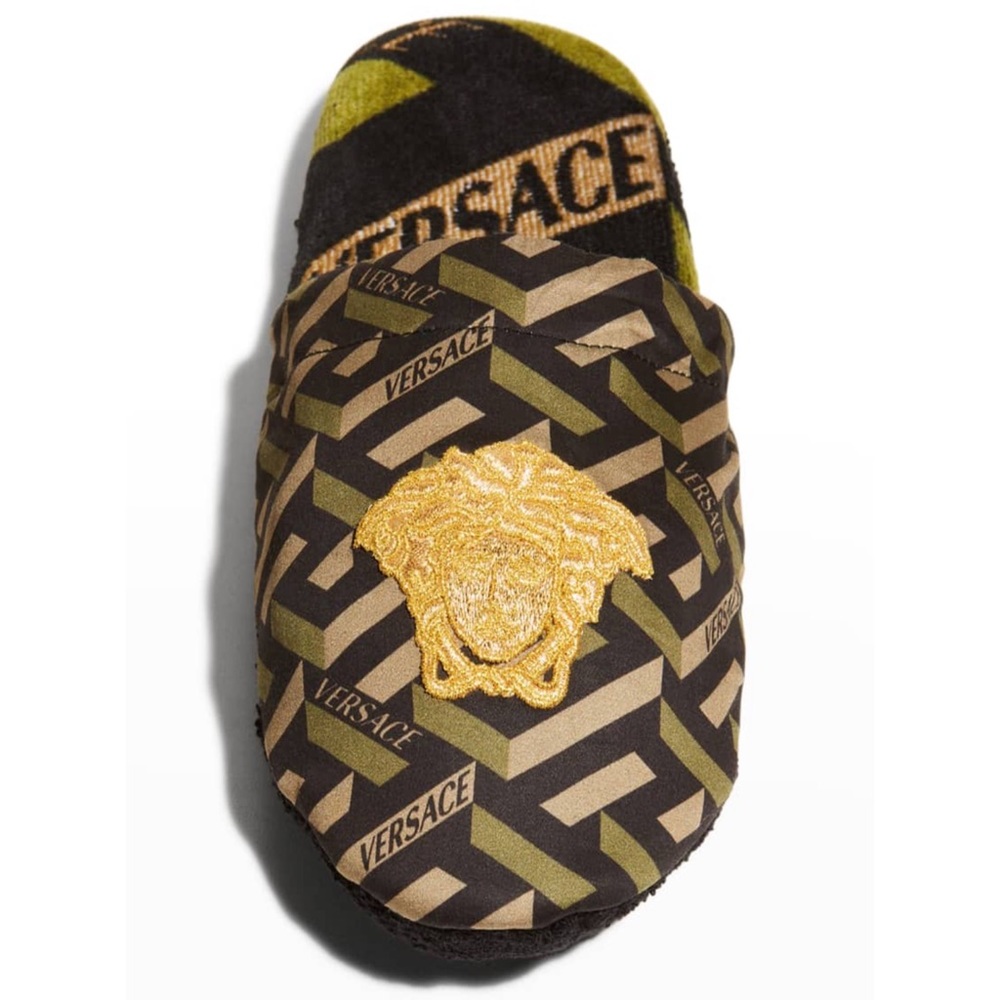 NWT Versace Men’s Greca Medusa Slippers (M)